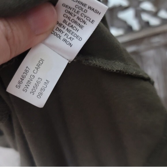 Banana Republic Swing Draper Open Front Knit Cardigan Womens Sz Large - Picture 6 of 10